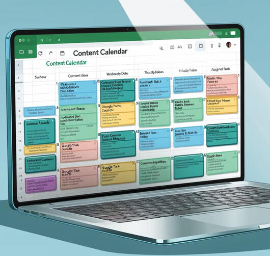 content calendar with Google Sheets